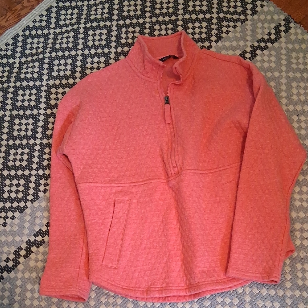 Eddie Bauer Coral Half-Zip Sweater